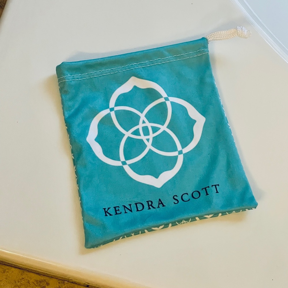 Kendra Scott pouch bag drawstring turquoise blue